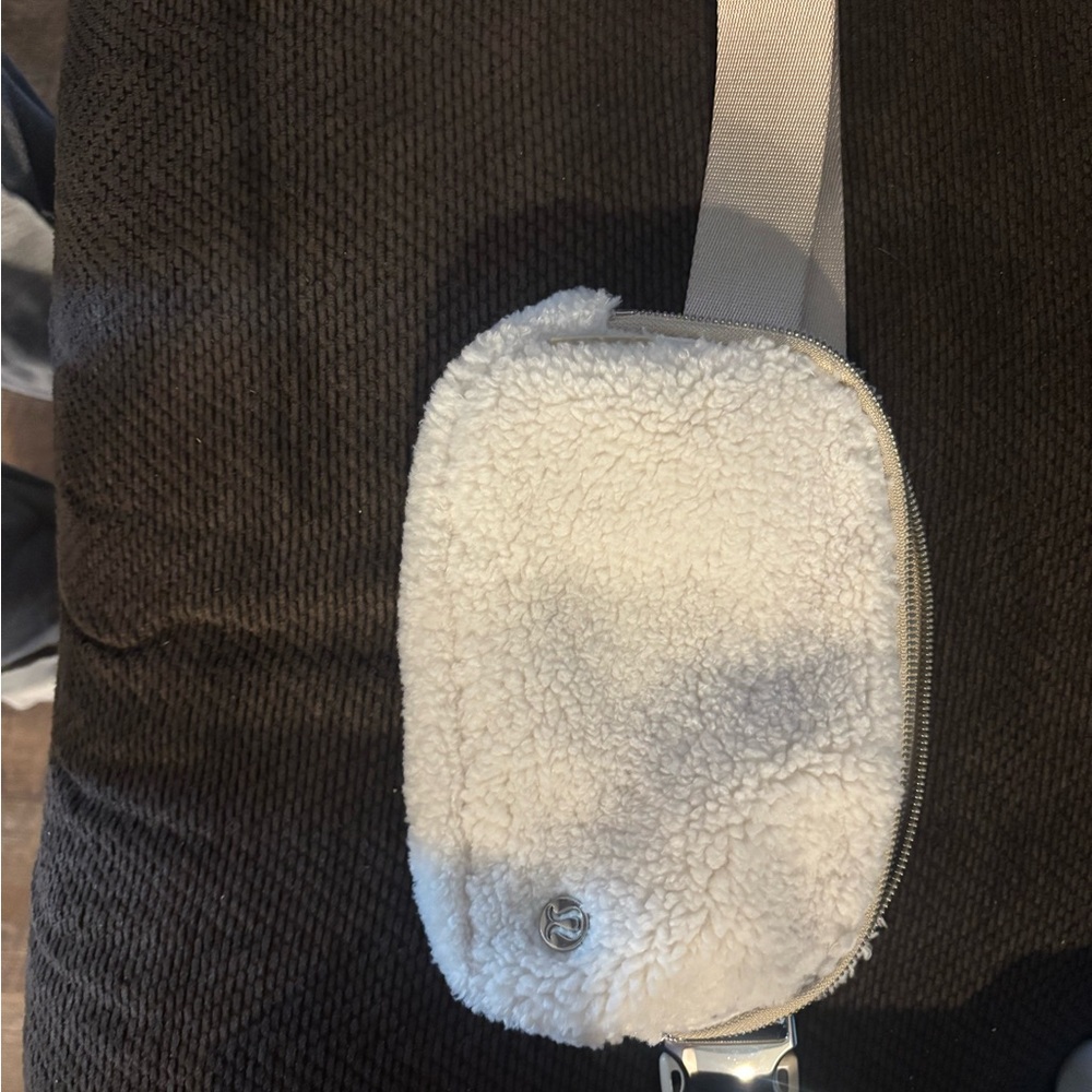Lululemon Cream Sherpa Belt Bag